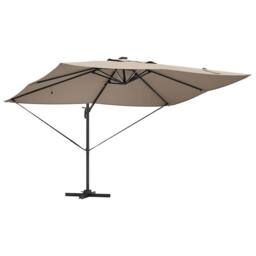 Berkfield Home Cantilever Roma Parasol with LEDs Taupe 352x251x265 cm Aluminium - Size: 352 x 251 x 265 cm - thumbnail 5