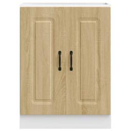 Berkfield Home Sink Base Cabinet Kalmar Sonoma Oak 60x46x81.5 cm Engineered Wood in Tan - thumbnail 4
