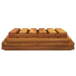 Berkfield Home 3-Tier Folding Shelf Brown 43x31x63 cm Solid Wood Acacia - Size: 43 x 31 x 63 cm - thumbnail 8