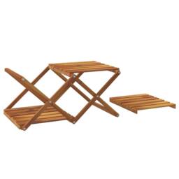 Berkfield Home 3-Tier Folding Shelf Brown 43x31x63 cm Solid Wood Acacia - Size: 43 x 31 x 63 cm - thumbnail 6