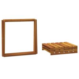 Berkfield Home 3-Tier Folding Shelf Brown 43x31x63 cm Solid Wood Acacia - Size: 43 x 31 x 63 cm - thumbnail 9
