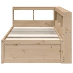 Berkfield Home Bookcase Bed without Mattress 90x190cm Solid Wood Pine in Brown - Size: 90x190 cm - thumbnail 5