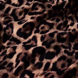 OHS Leopard Sherpa Fleece Reversible Duvet Cover Set with Pillowcase in Natural - Size: Double - thumbnail 4
