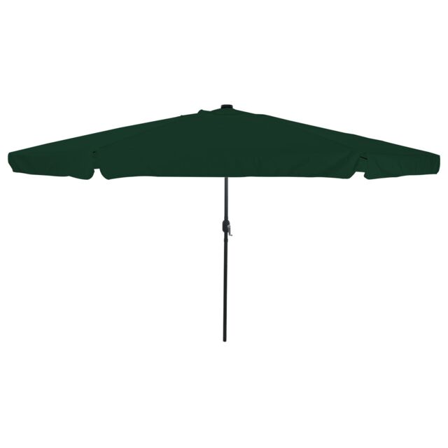 Berkfield Home Garden Parasol with LED Lights 395 cm x 245 cm Green - image 1
