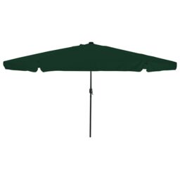 Berkfield Home Garden Parasol with LED Lights 395 cm x 245 cm Green - thumbnail 1