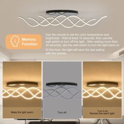 Garwarm 3-Light 103cm LED Dimmable Linear Flush Mount in White - thumbnail 7