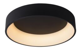 Lucide 'TALOWE' Dimmable Stylish Indoor Decorative LED Flush Ceiling Light in Black - thumbnail 1