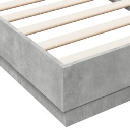 Berkfield Home Bed Frame without Mattress Concrete Grey 75x190 cm Small Single - thumbnail 7