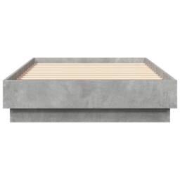 Berkfield Home Bed Frame without Mattress Concrete Grey 75x190 cm Small Single - thumbnail 4