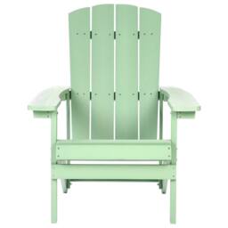 Wyld and Coco Garden Chair Light Green - Weather-Resistant Faux Wood Outdoor Lounge - thumbnail 3