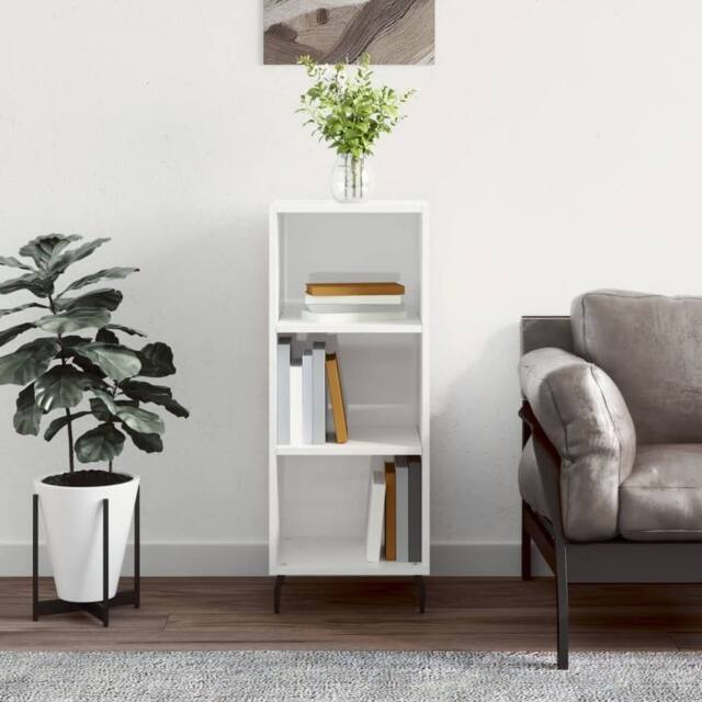 Berkfield Home Sideboard High Gloss White 34.5x32.5x90 cm Engineered Wood - image 1