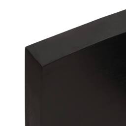 Berkfield Home Table Top Dark Grey 100x60x(2-6) cm Treated Solid Wood Live Edge in Brown - thumbnail 8