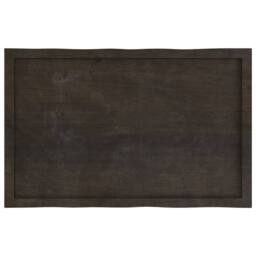 Berkfield Home Table Top Dark Grey 100x60x(2-6) cm Treated Solid Wood Live Edge in Brown - thumbnail 5
