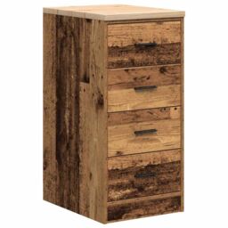 Berkfield Home Garage Storage Cabinet Old Wood 40x51x85 cm Solid Wood Pine in Brown - Size: 40 x 51 x 85 cm - thumbnail 2