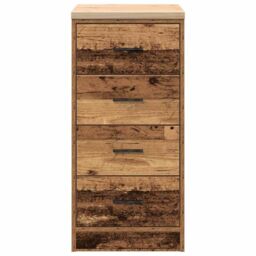 Berkfield Home Garage Storage Cabinet Old Wood 40x51x85 cm Solid Wood Pine in Brown - Size: 40 x 51 x 85 cm - thumbnail 6