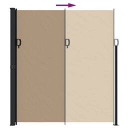 Berkfield Home Retractable Side Awning Taupe 220x600 cm - thumbnail 5