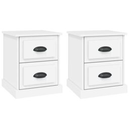 Berkfield Home Bedside Cabinets 2 pcs White 39x39x47.5 cm Engineered Wood - thumbnail 2