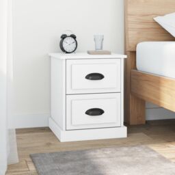 Berkfield Home Bedside Cabinets 2 pcs White 39x39x47.5 cm Engineered Wood - thumbnail 1