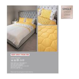 Voltico Embroidery Bee Duvet Cover & Bedspread Collection - Single to King in Bright Yellow - thumbnail 9