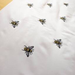 Voltico Embroidery Bee Duvet Cover & Bedspread Collection - Single to King in Bright Yellow - thumbnail 6