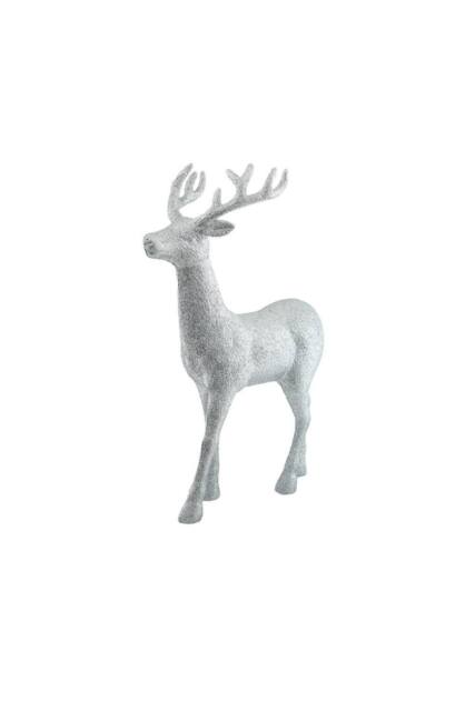 KDMD Glitter Standing Reindeer - Silver 45cm - image 1