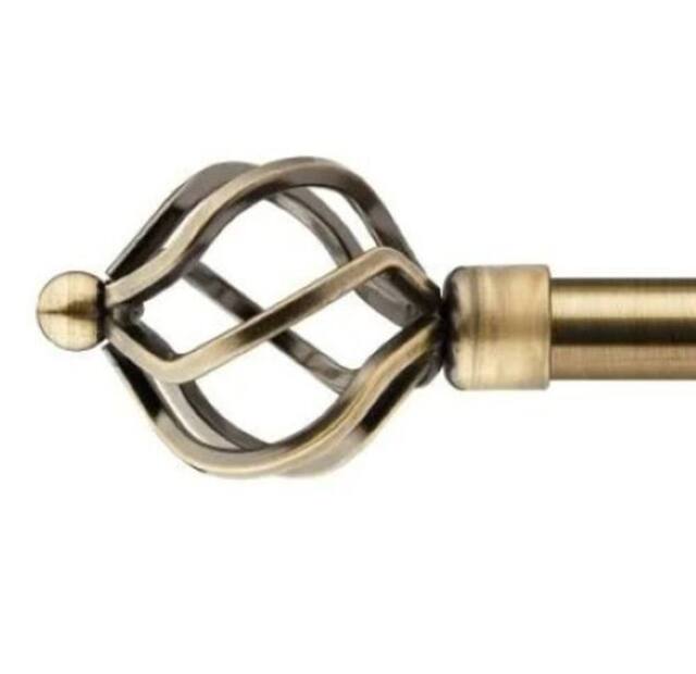New Edge Blinds 16-19mm Cage Extendable Eyelet Metal Curtain Pole Set in Bronze - Size: 120 cm - image 1
