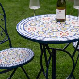 Scottish Everlastings Ltd Blue Mosaic Bistro Set - thumbnail 2