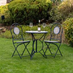 Scottish Everlastings Ltd Blue Mosaic Bistro Set - thumbnail 1