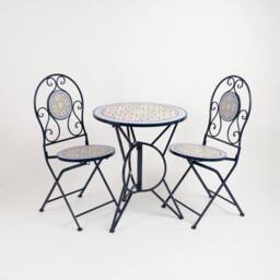 Scottish Everlastings Ltd Blue Mosaic Bistro Set - thumbnail 3