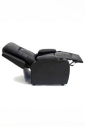 More4Homes Oscar Pushback Recliner Bonded Leather w Cupholders Chair in Black - thumbnail 4