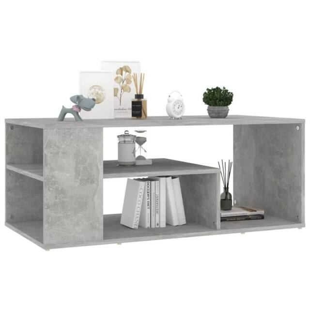 Berkfield Home Modern Coffee Table Concrete Grey 100x50x40 cm Engineered Wood - Size: 100 x 50 x 40 cm - image 1