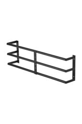 Living and Home 71cm Premium Iron Space-Saving Bathroom Wall Mounted Towel Rack in Black - thumbnail 4