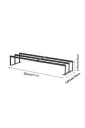 Living and Home 71cm Premium Iron Space-Saving Bathroom Wall Mounted Towel Rack in Black - thumbnail 5