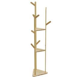 KORVIXA Clothes Rack Hall Tree Garment Stand in Natural - thumbnail 1