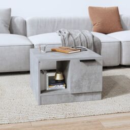 Berkfield Home Coffee Table Concrete Grey 50x50x36 cm Engineered Wood - Size: 50 x 50 x 36 cm