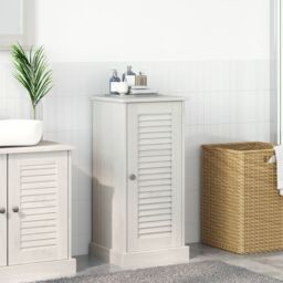Berkfield Home Bathroom Cabinet with Shelf with Storage with Door Antique white MDF