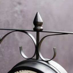 Primrose Double Sided Paddington Station Clock Black Bracket 31cm Diameter - thumbnail 4