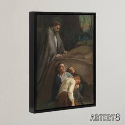"Artery8 Magnus Enckell Prayer in the Garden of Gethsemane Framed Canvas Art - Size: W12"" x H16""" - thumbnail 2
