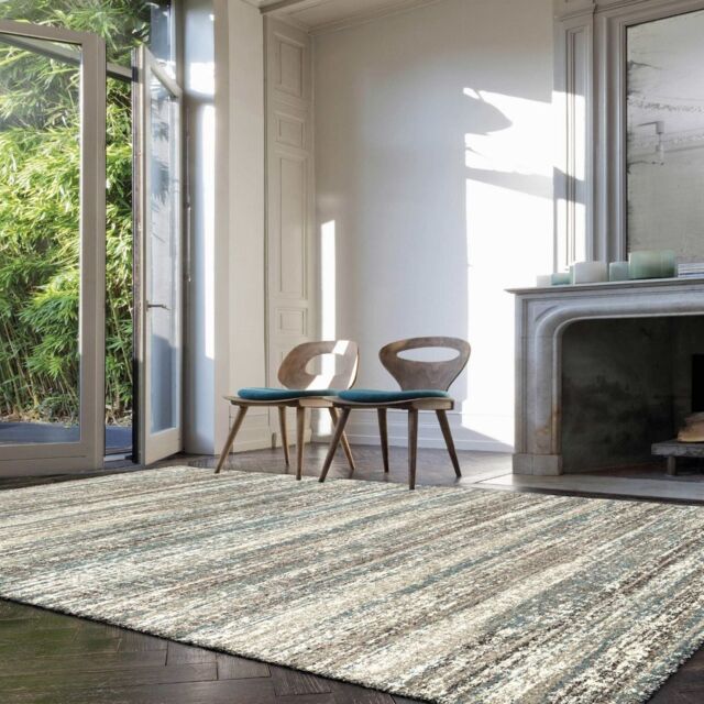The Rug Shop UK Beige Modern Easy to clean Machine Made Abstract Abstract Area Rug - Size: 200 cm x 290 cm - image 1