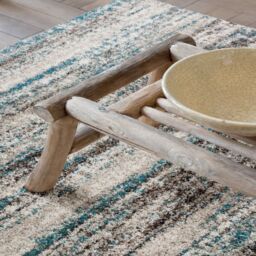 The Rug Shop UK Beige Modern Easy to clean Machine Made Abstract Abstract Area Rug - Size: 200 cm x 290 cm - thumbnail 3