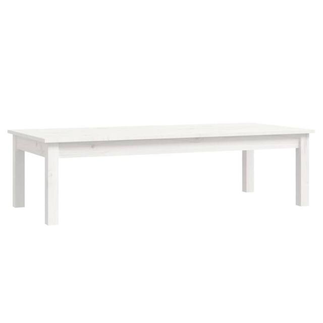 Berkfield Home Coffee Table White 110x50x30 cm Solid Wood Pine - Size: 110 x 50 x 30 cm - image 1