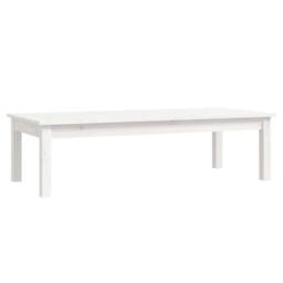 Berkfield Home Coffee Table White 110x50x30 cm Solid Wood Pine - Size: 110 x 50 x 30 cm - thumbnail 1