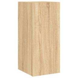 Berkfield Home TV Wall Cabinet with LED Lights Sonoma Oak 30.5x35x70 cm in Brown - thumbnail 3