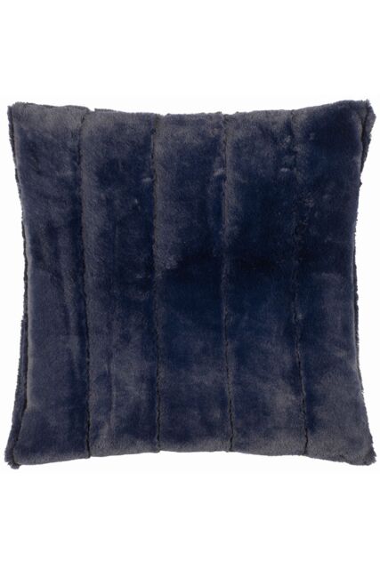 Paoletti Empress Alaskan Faux Fur Cushion in Navy - Size: 45 cm x 45 cm - image 1