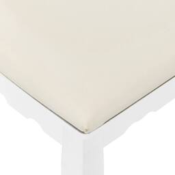 Wyld and Coco Glam White Dressing Table 4 Drawers Heart Mirror and Crystal Handles - thumbnail 8