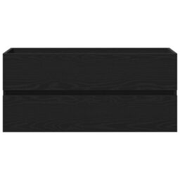 Berkfield Home Sink Cabinet with Built-in Basin Black Oak Engineered Wood - thumbnail 8