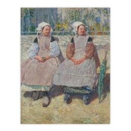 Artery8 Frederick Childe Hassam Framed Wall Art In the Sunlight Girls Portrait - Size: A4 - thumbnail 3