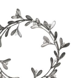 Ivyline Galvanised Mistletoe Wreath D32cm in Silver - thumbnail 3