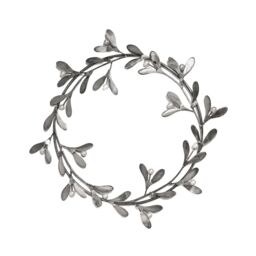 Ivyline Galvanised Mistletoe Wreath D32cm in Silver - thumbnail 2