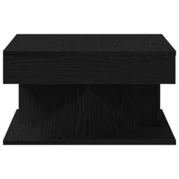 Berkfield Home Black Oak Coffee Table - 57x57x30 cm - Engineered Wood - Size: 57 x 57 x 30 cm - thumbnail 7